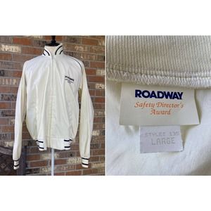 Size L NOS ROADWAY Safety Director's Award Light Jacket Vintage 80s Made in USA